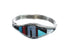 Multicolor Inlay Native American Sterling Silver Ring Size 5-1/4 AX125693